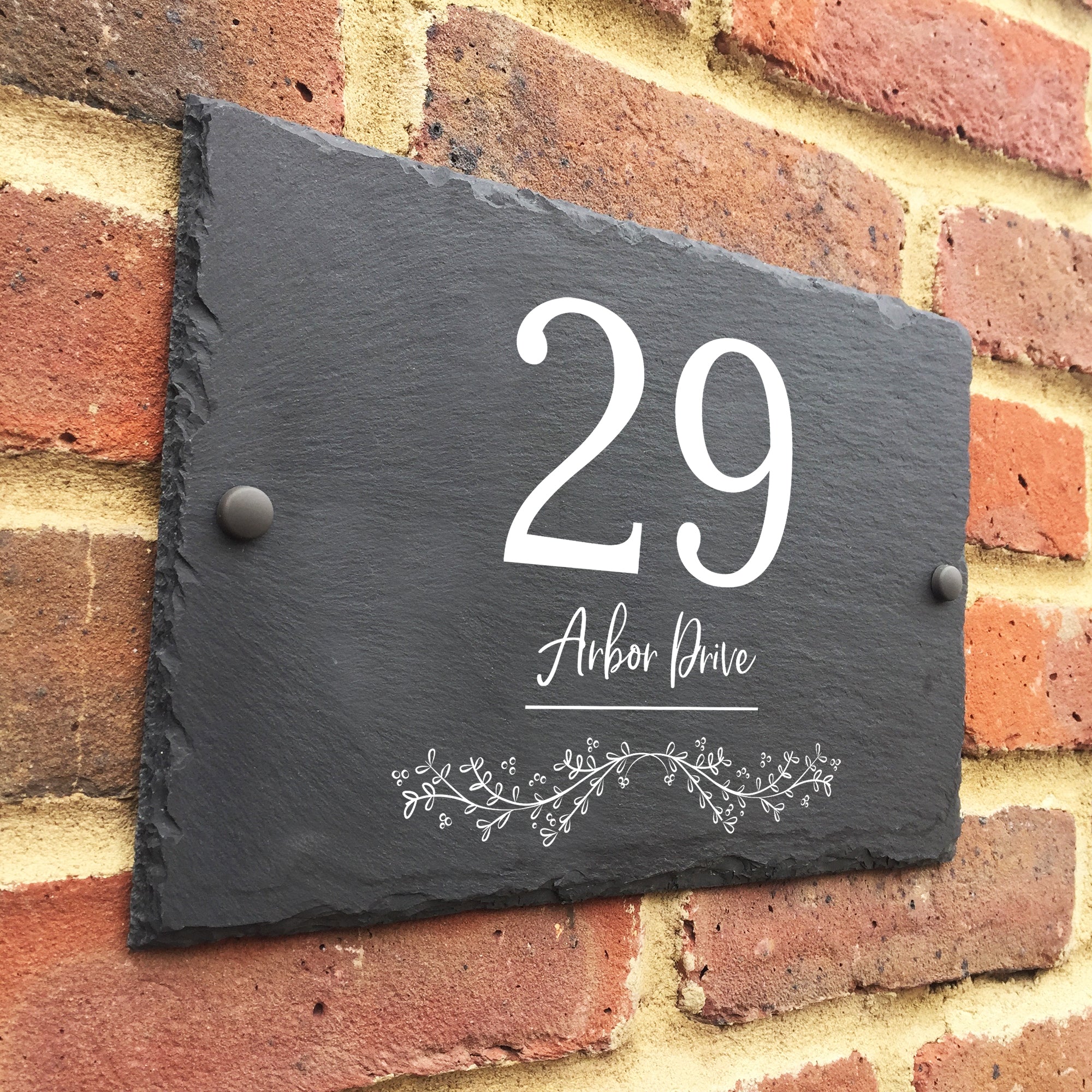 Stylish Ivy Number Slate - Apollo Printing